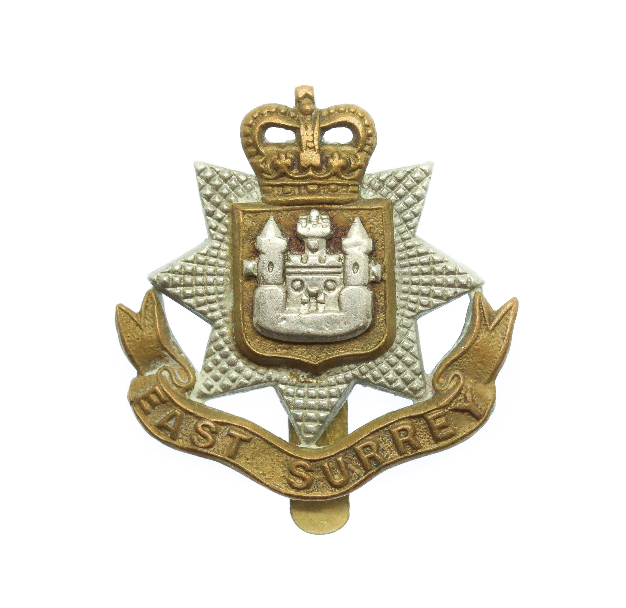 East Surrey Regiment Beret Badge - Queen's Crown