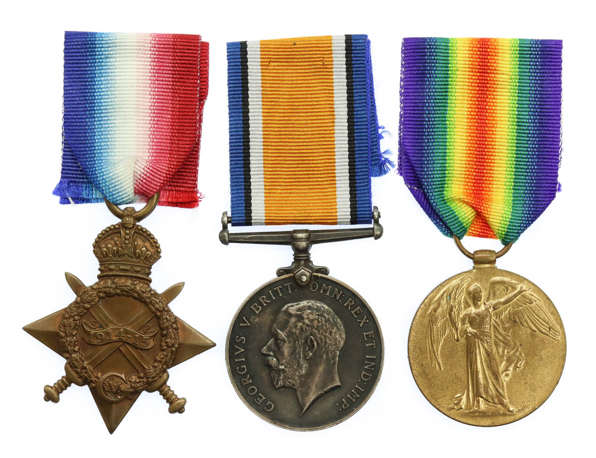 WW1 1914-15 Star Medal Trio - Pte. R. Massey, Manchester Regiment