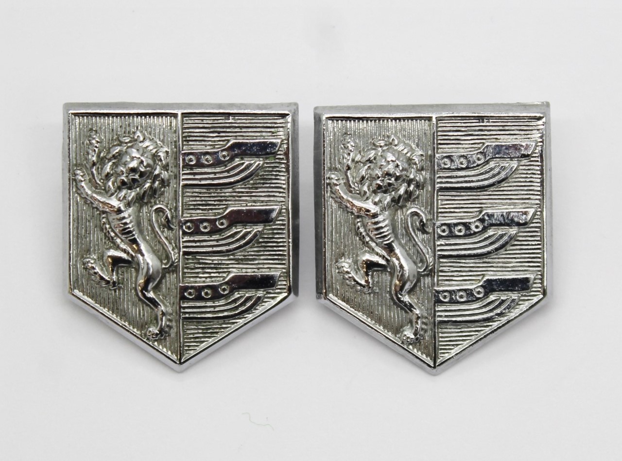 Pair of Ipswich Borough Police Collar Badges