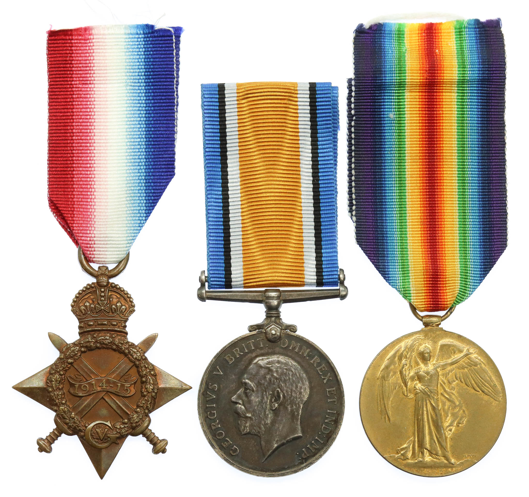WW1 1914-15 Star Medal Trio - Pte. F.J. James, East Yorkshire Regiment