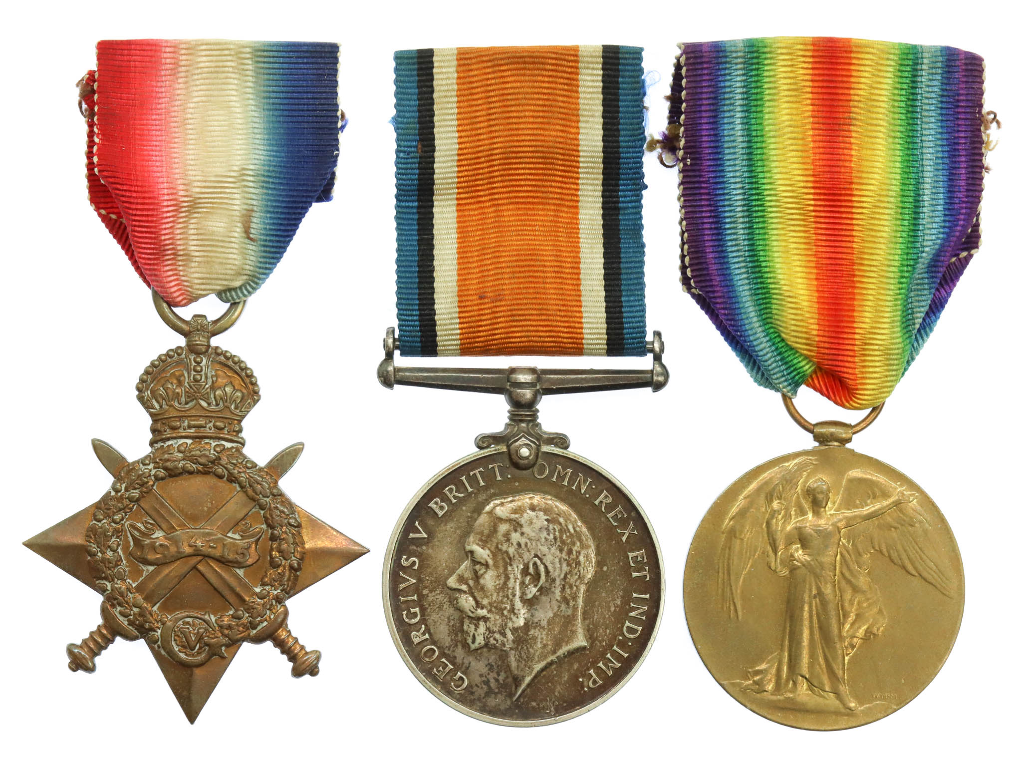 WW1 1914-15 Star Medal Trio - Pte. J. Dunlevy, Royal Warwickshire Regiment