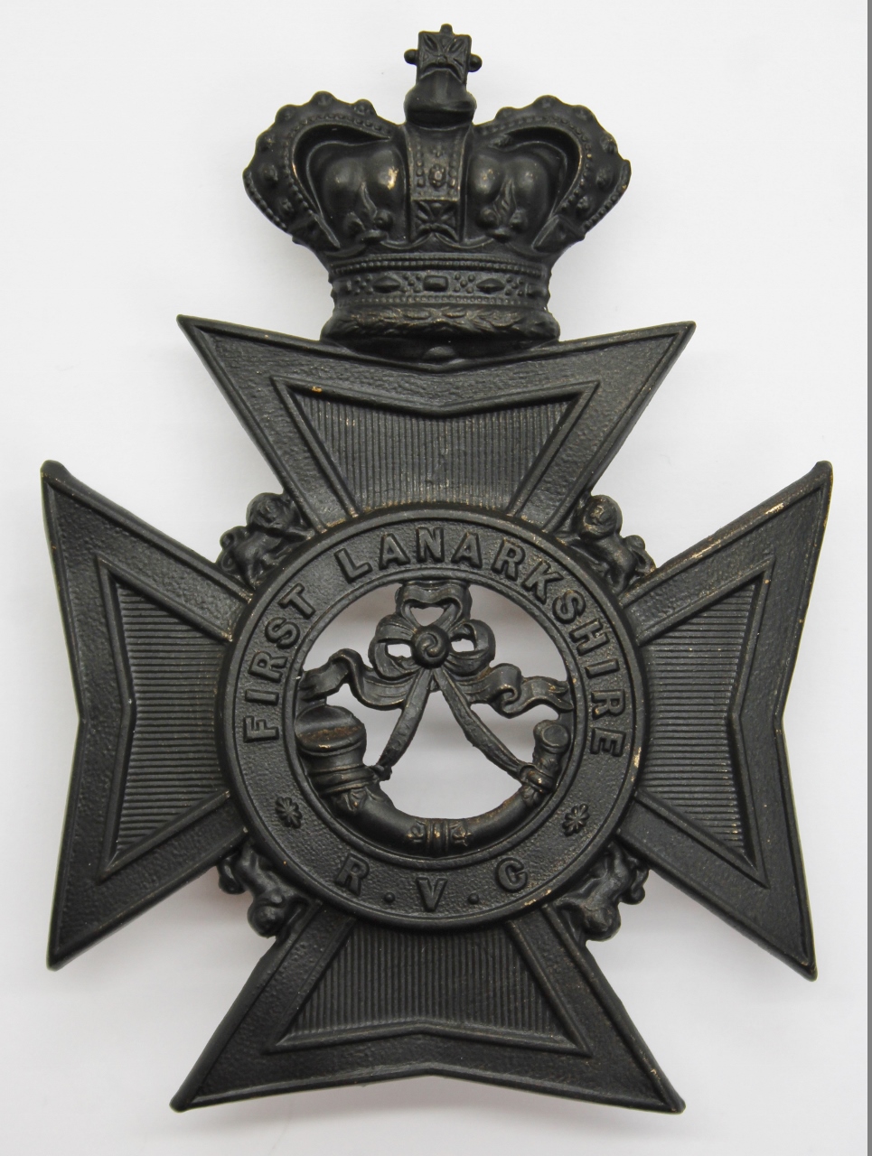 Victorian First Lanarkshire Rifle Volunteer Corps Helmet Plate