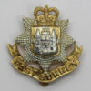 East Surrey Regiment Anodised (Staybrite) Cap Badge - Queen's Crown