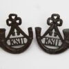Pair of King's Shropshire Light Infantry (K.S.L.I.) Officer's Service Dress Collar Badges