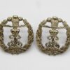 Pair of Middlesex Regiment Senior N.C.O.'s Silver Plated Collar Badges