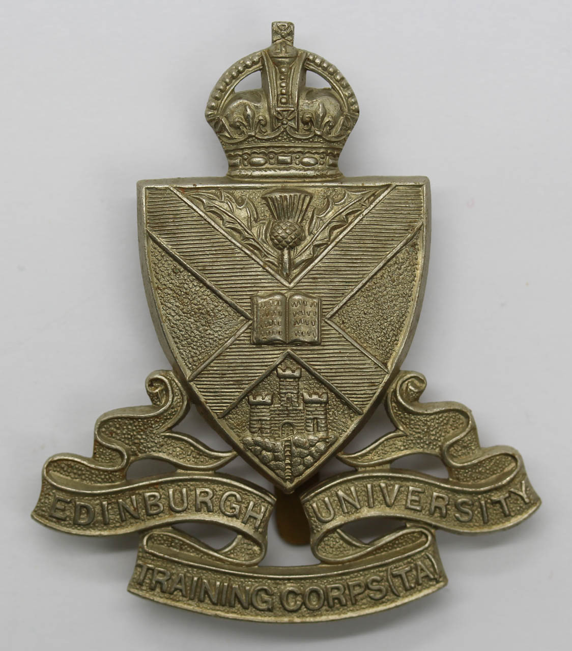 Edinburgh University Training Corps (T.A.) Cap Badge - King's Crown