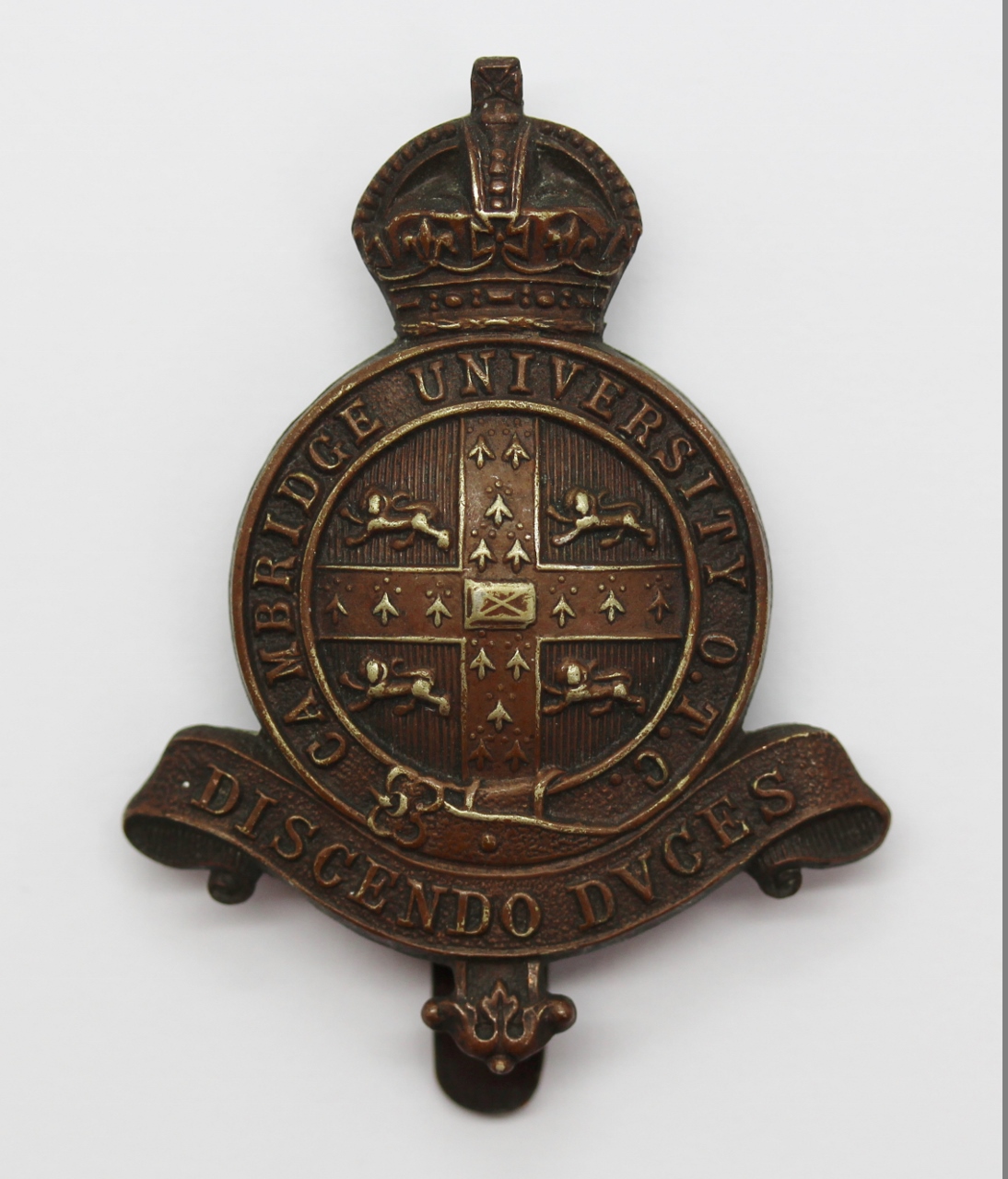 Cambridge University O.T.C. Cap Badge - King's Crown