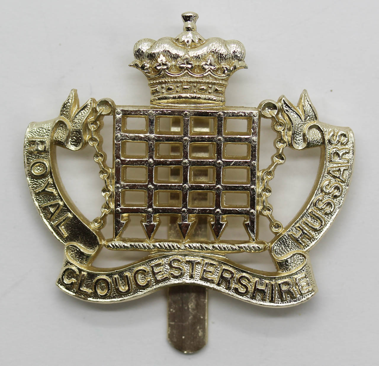 Royal Gloucestershire Hussars Anodised (Staybrite) Cap Badge