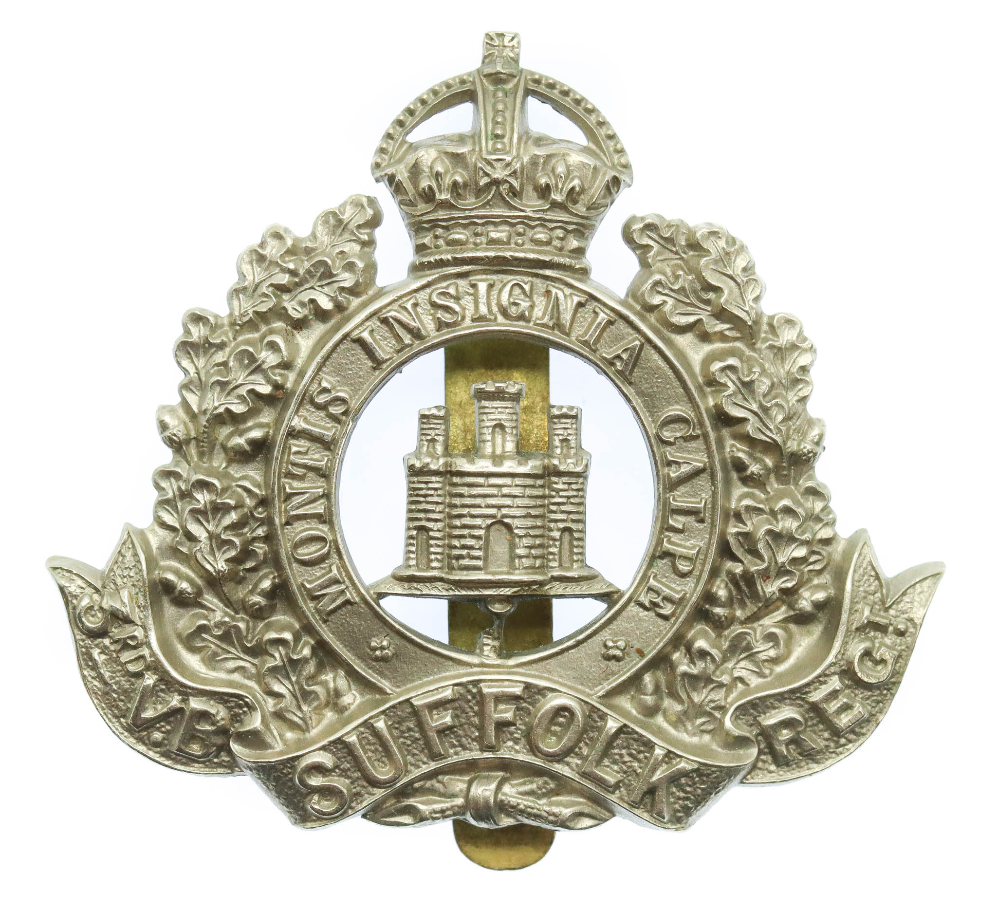 3rd (Cambridgeshire) Volunteer Bn. Suffolk Regiment Cap Badge - King's Crown