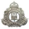 Suffolk Regiment Volunteers White Metal Cap Badge - King's Crown
