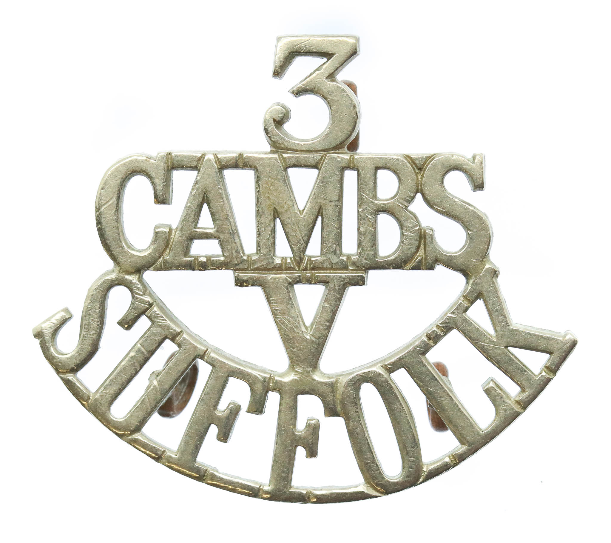 3rd (Cambridgeshire) Volunteer Bn. Suffolk Regiment (3/CAMBS/V/SUFFOLK) Pre 1908 Shoulder Title