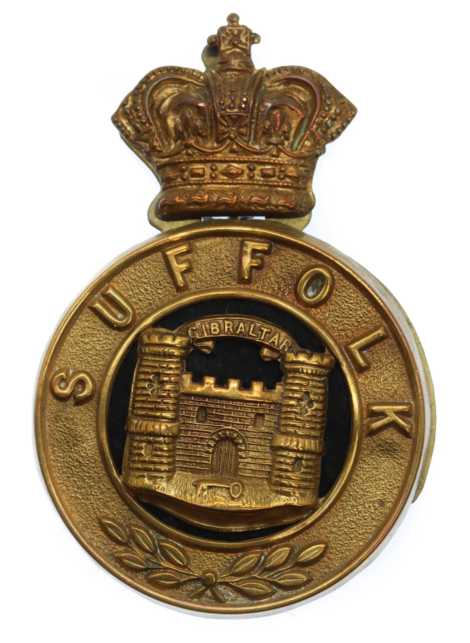 Victorian Suffolk Regiment Glengarry Badge Helmet Plate Centre