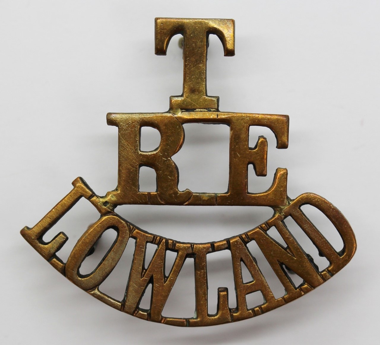 Royal Engineers Lowland Territorials (T/R.E./LOWLAND) Shoulder Title