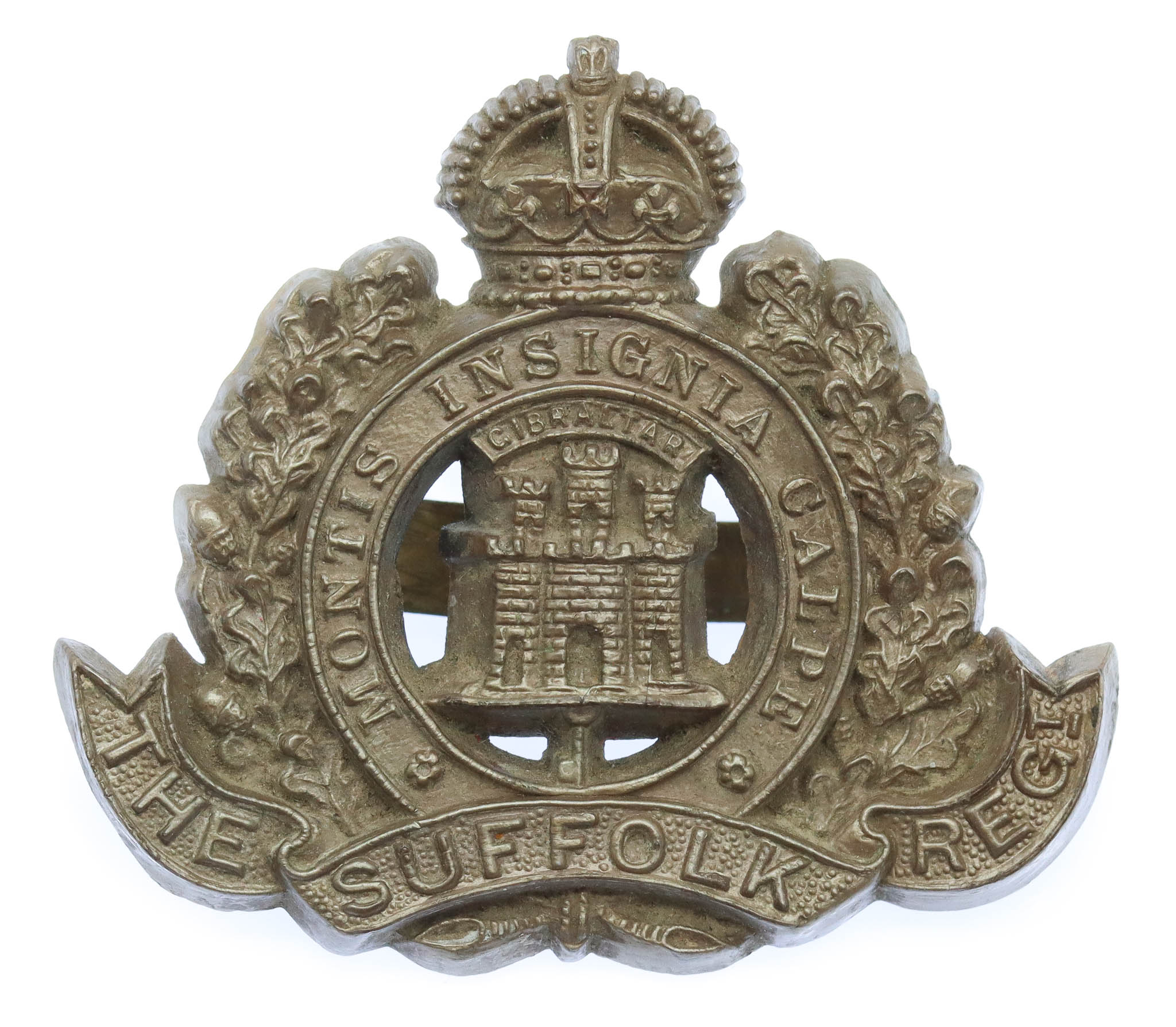 Suffolk Regiment WW2 Plastic Economy Cap Badge