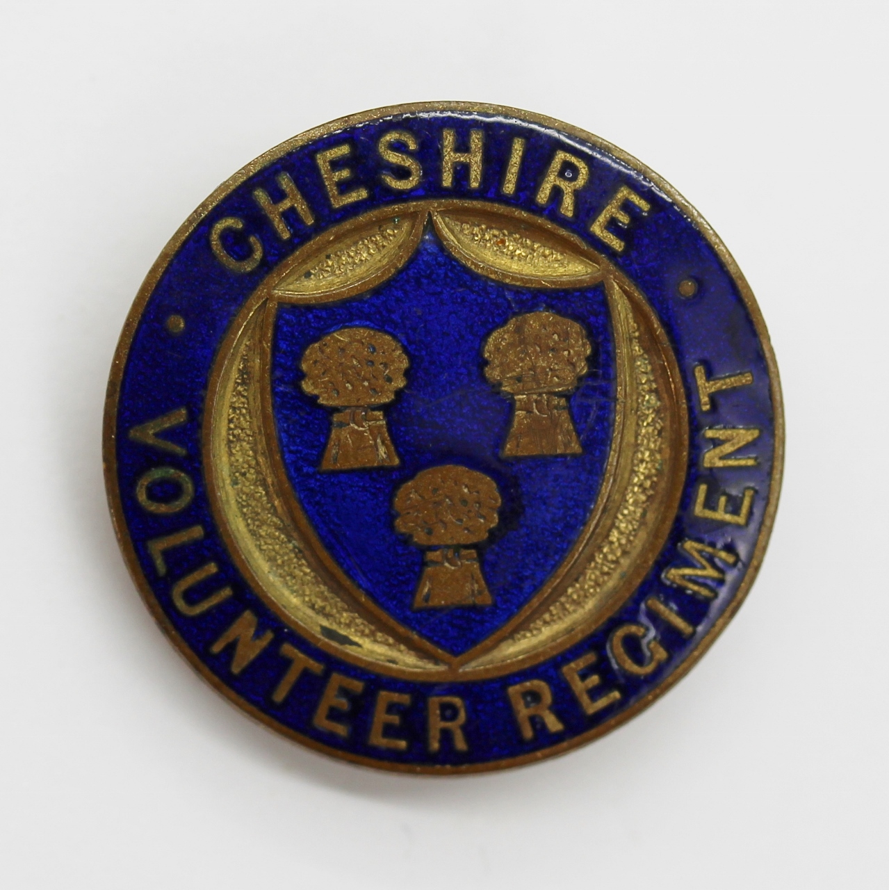 WW1 Cheshire Volunteer Regiment V.T.C. Enamelled Lapel Badge