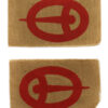 Pair of 4th Anti-Aircraft Division Cloth Formation Signs (1st Pattern)