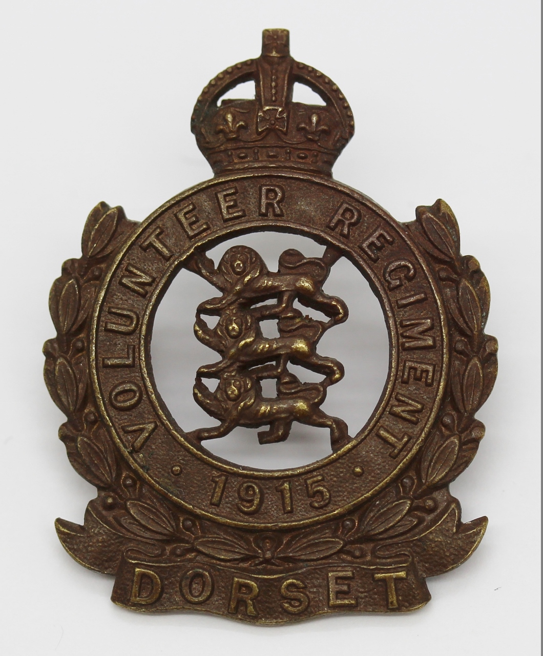 WWI Dorset Volunteer Regiment 1915 V.T.C. Cap Badge