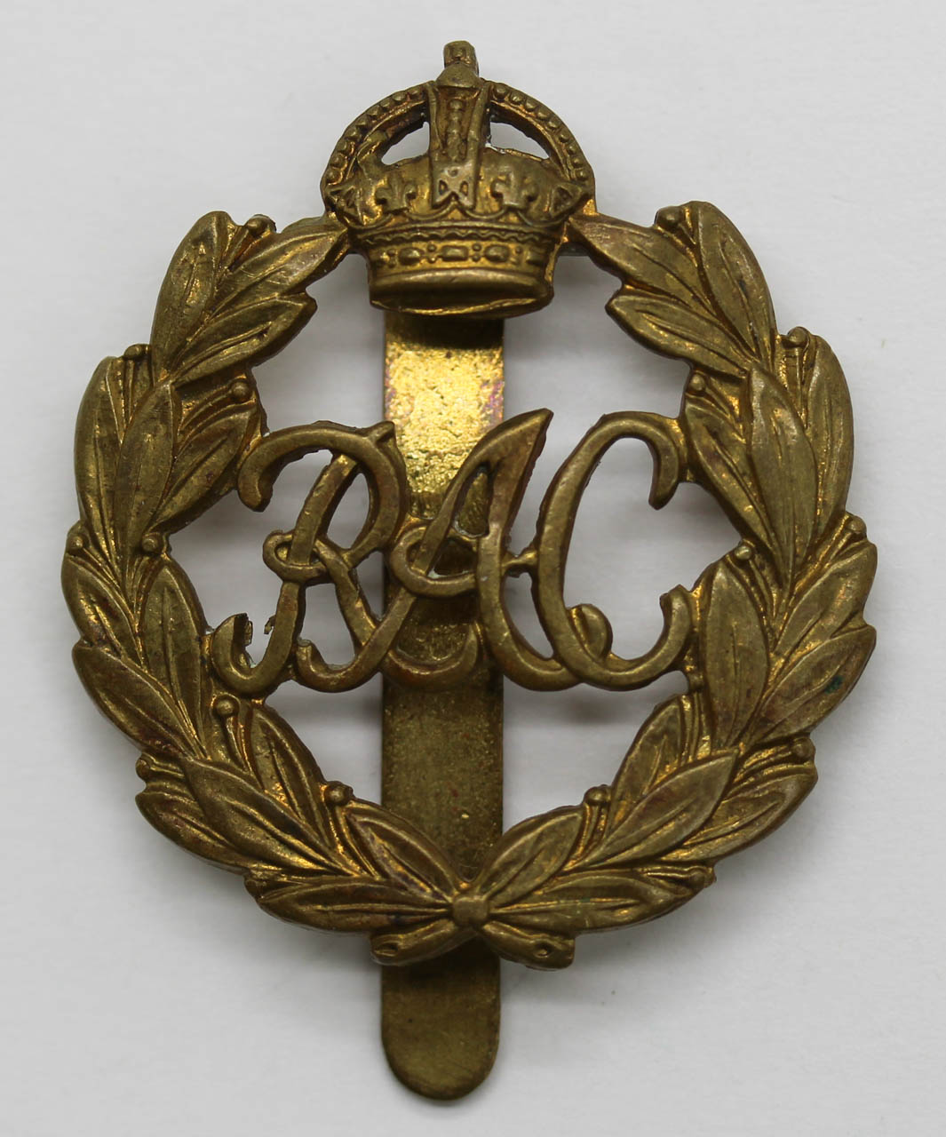 Royal Armoured Corps (R.A.C.) Cap Badge - King's Crown (1st Pattern)