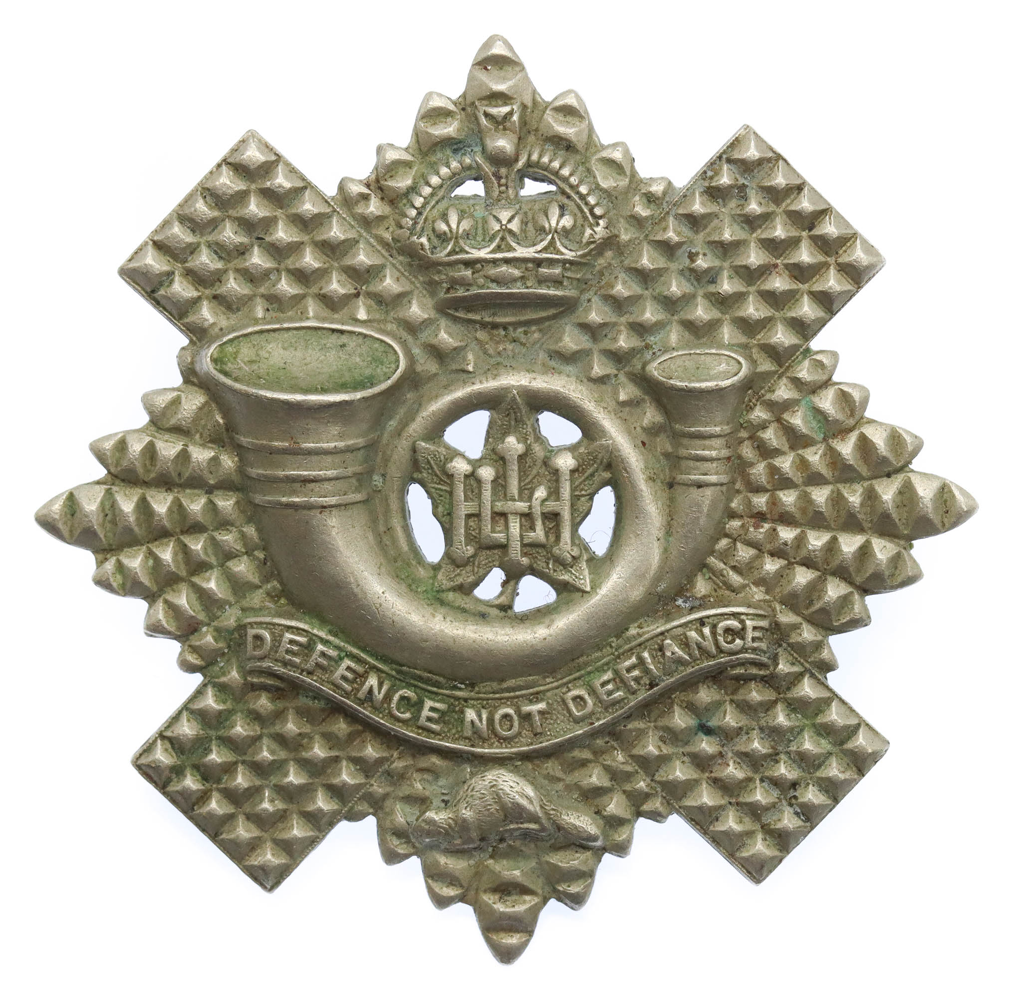 Highland Light Infantry of Canada Cap Badge - King's Crown