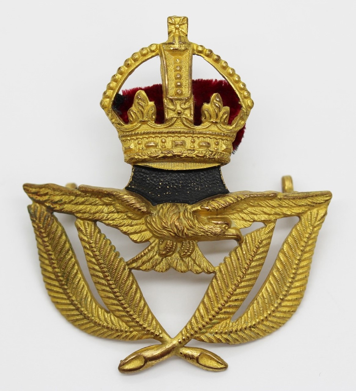 Royal Air Force (R.A.F.) Warrant Officer's Cap Badge - King's Crown