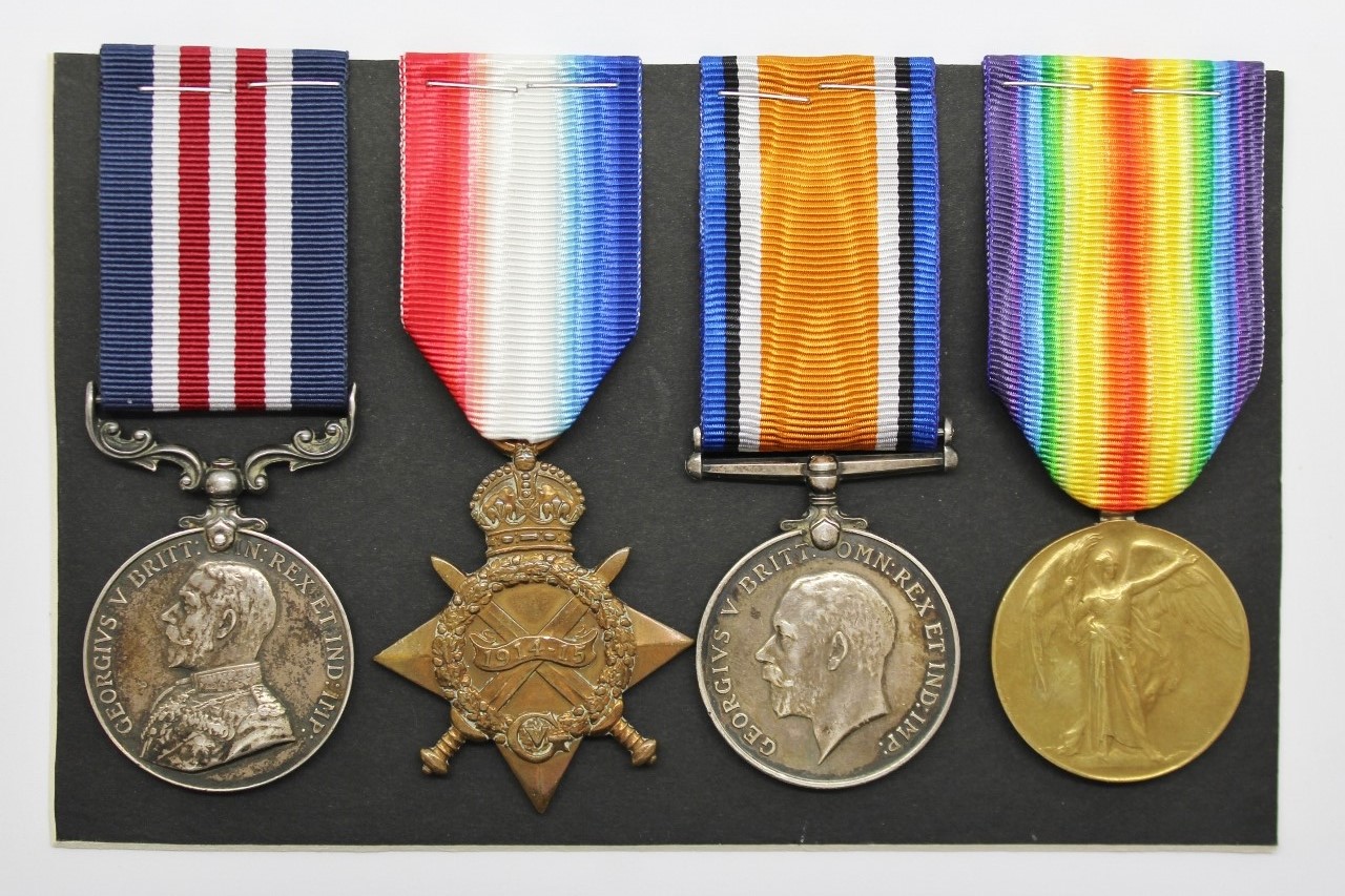 WW1 Military Medal and 1914-15 Star, British War & Victory Medal Group of Four - Pte. W. Baker, 12th Bn. Liverpool Regiment