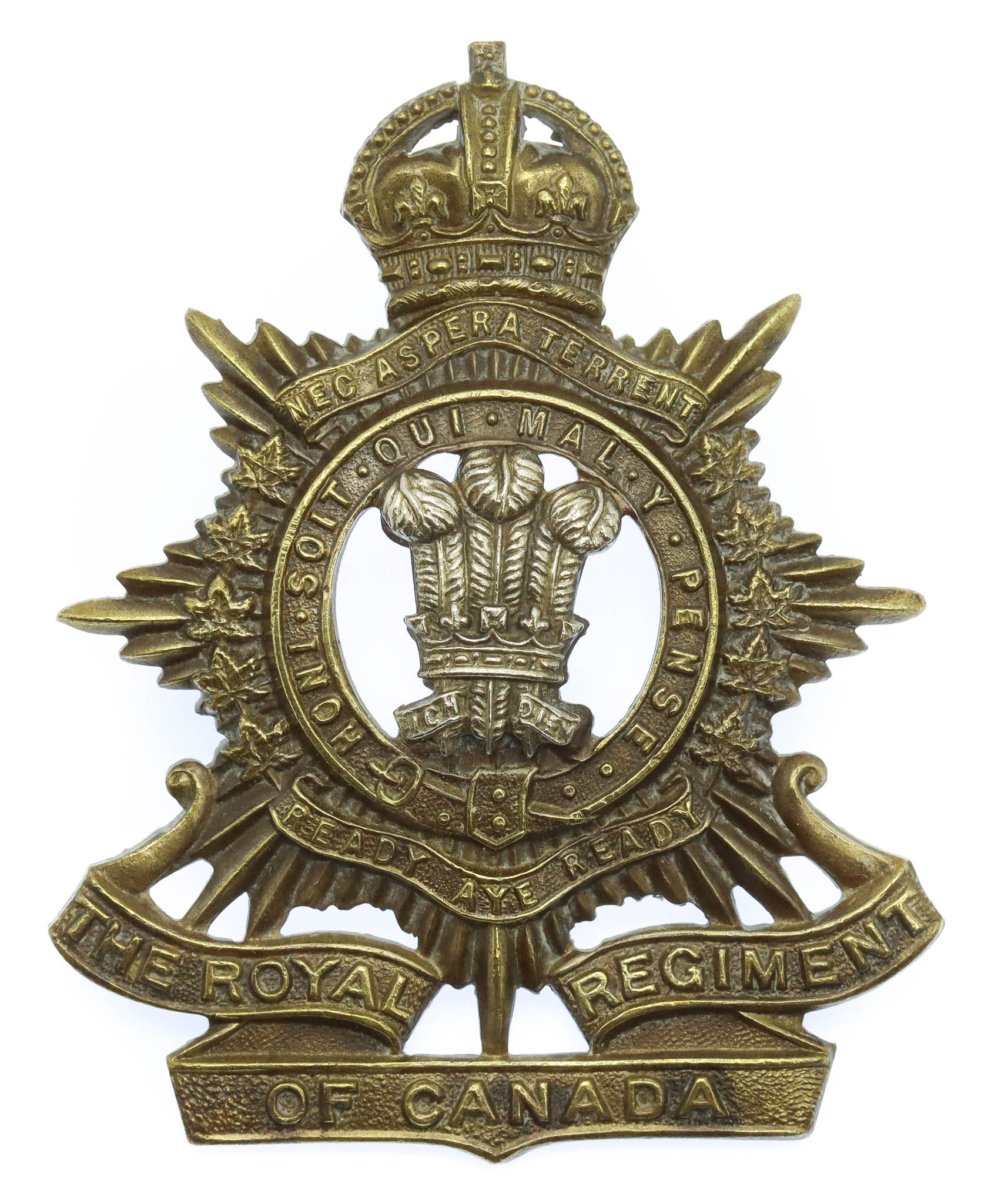 Royal Regiment of Canada Cap Badge - King's Crown