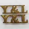 Pair of York & Lancaster Regiment (Y & L) Shoulder Titles