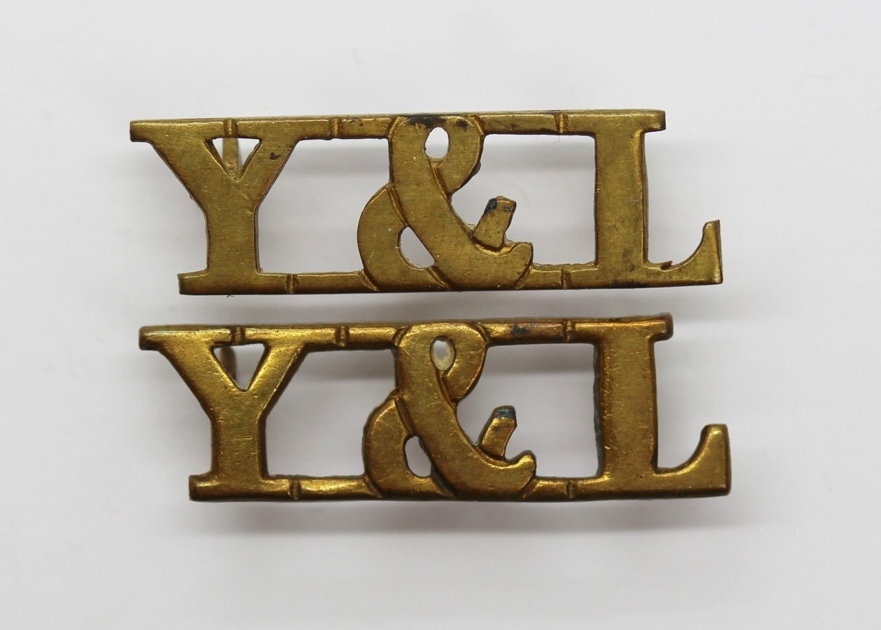 Pair of York & Lancaster Regiment (Y & L) Shoulder Titles