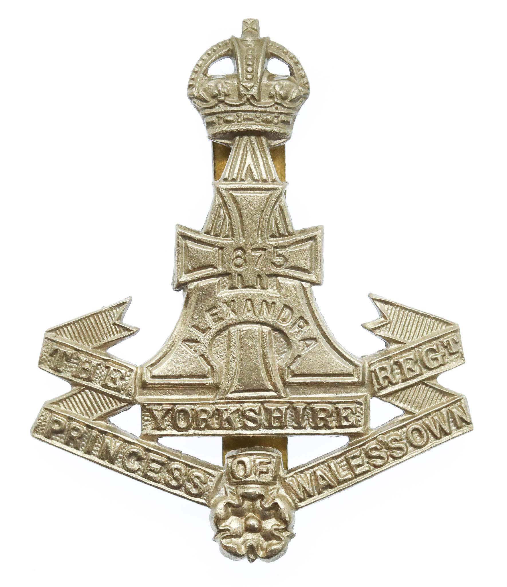 Yorkshire Regiment (Green Howards) Cap Badge - King's Crown