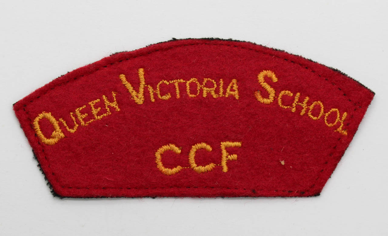 Queen Victoria School Combined Cadet Force (QUEEN VICTORIA SCHOOL / C.C.F.) Cloth Shoulder Title