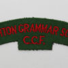 Brighton Grammar School Combined Cadet Force (BRIGHTON GRAMMAR SCHOOL / C.C.F.) Cloth Shoulder Title