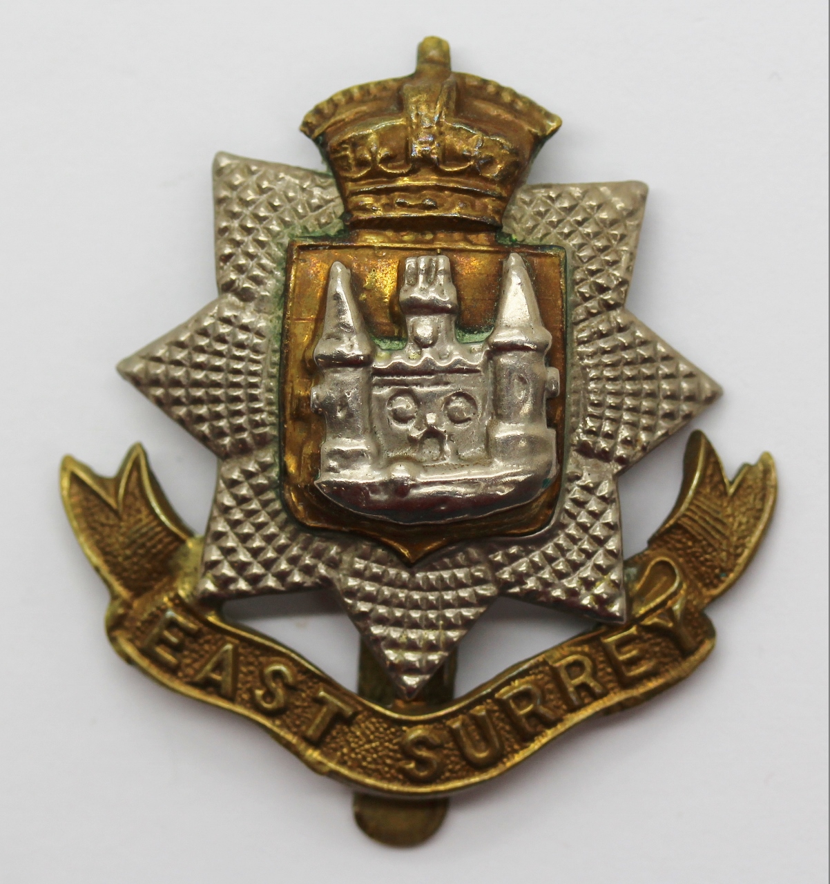Edwardian East Surrey Regiment Cap Badge