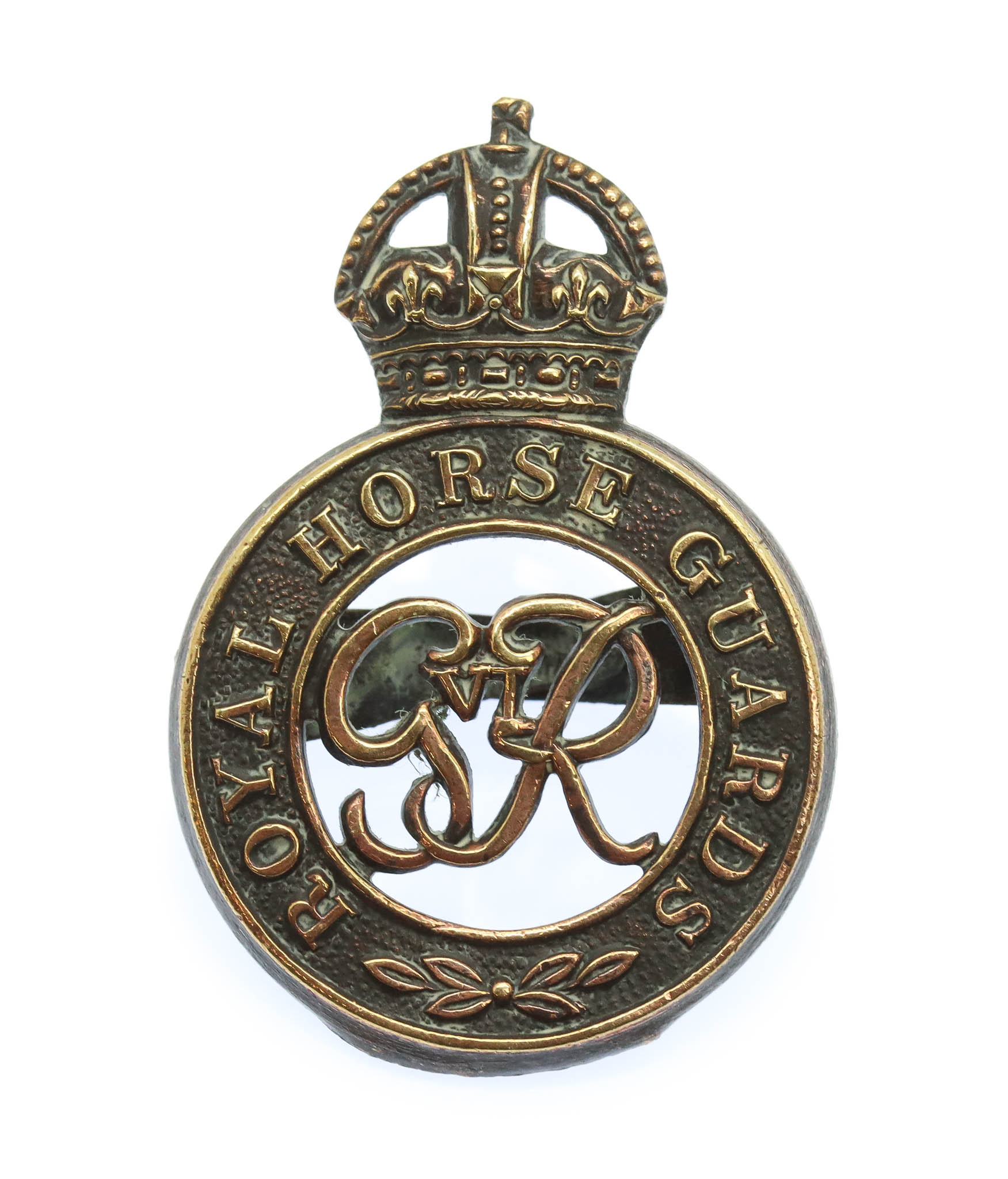 George VI Royal Horse Guards Officer's Service Dress Cap Badge