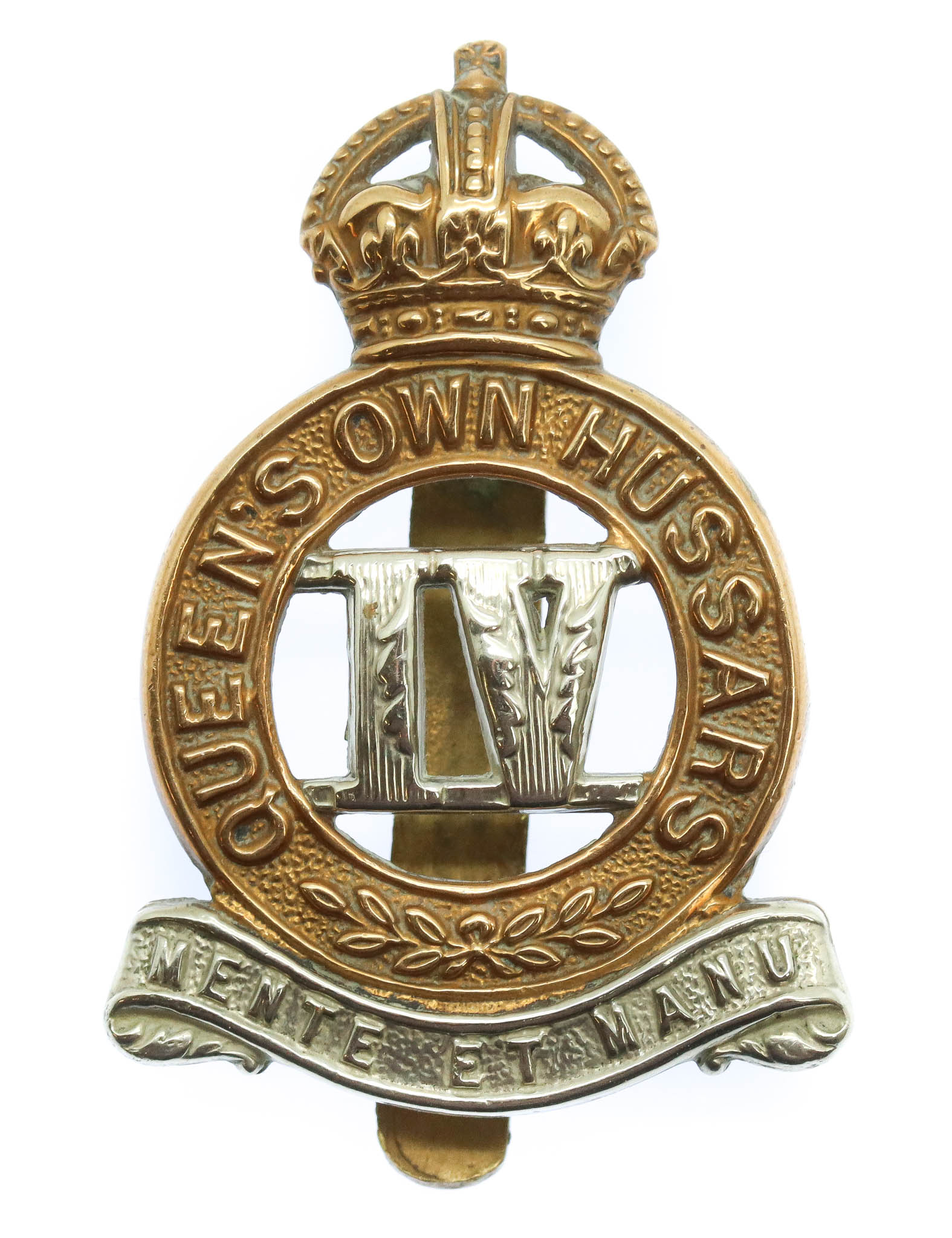 4th Queen's Own Hussars Cap Badge - King's Crown