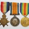 WW1 1914 Mons Star Medal Trio - Sjt. H.J. Champion, 1st Bn. Somerset Light Infantry - K.I.A.