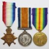 WW1 1914-15 Star Medal Trio - Pte. M. Lyons, York & Lancaster Regiment