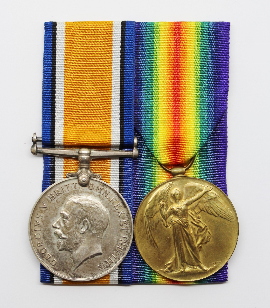 WW1 British War & Victory Medal Pair - Major F.A.L. Wood, 2/7th Bn. West Yorkshire Regiment