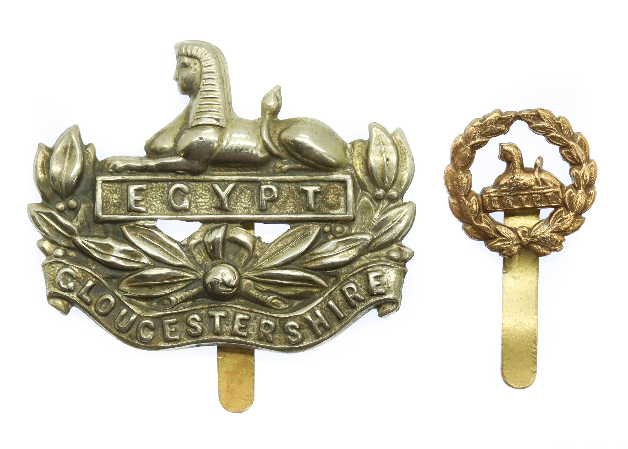 Gloucestershire Regiment Cap Badge & Back Cap Badge