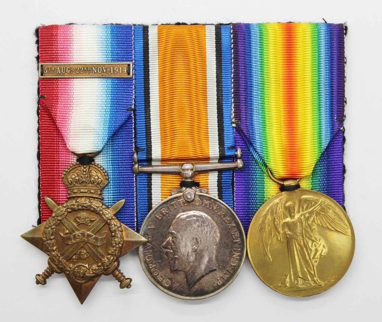 WW1 1914 Mons Star and Bar Medal Trio - Cpl. F. Edwards, 3rd Bn. Rifle Brigade - K.I.A.