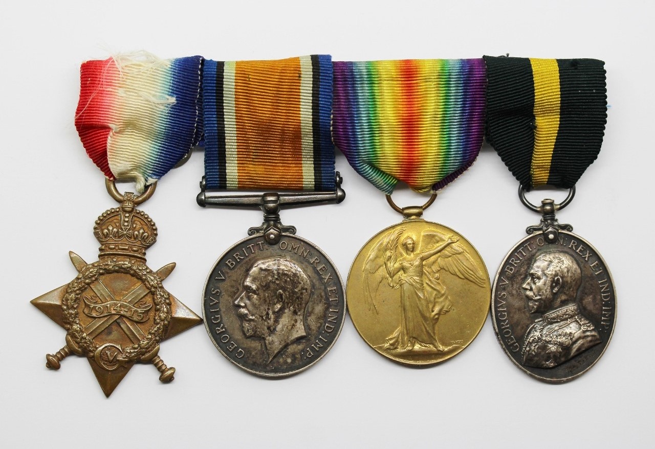 WW1 1915-15 Star Medal Trio and Territorial Force Efficiency Medal Group - Dvr. E.H. Dovey, Royal Field Artillery