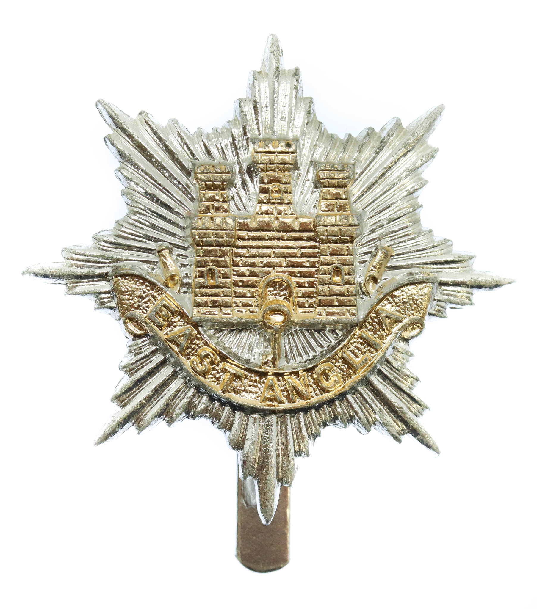 East Anglia Brigade Anodised (Staybrite) Cap Badge