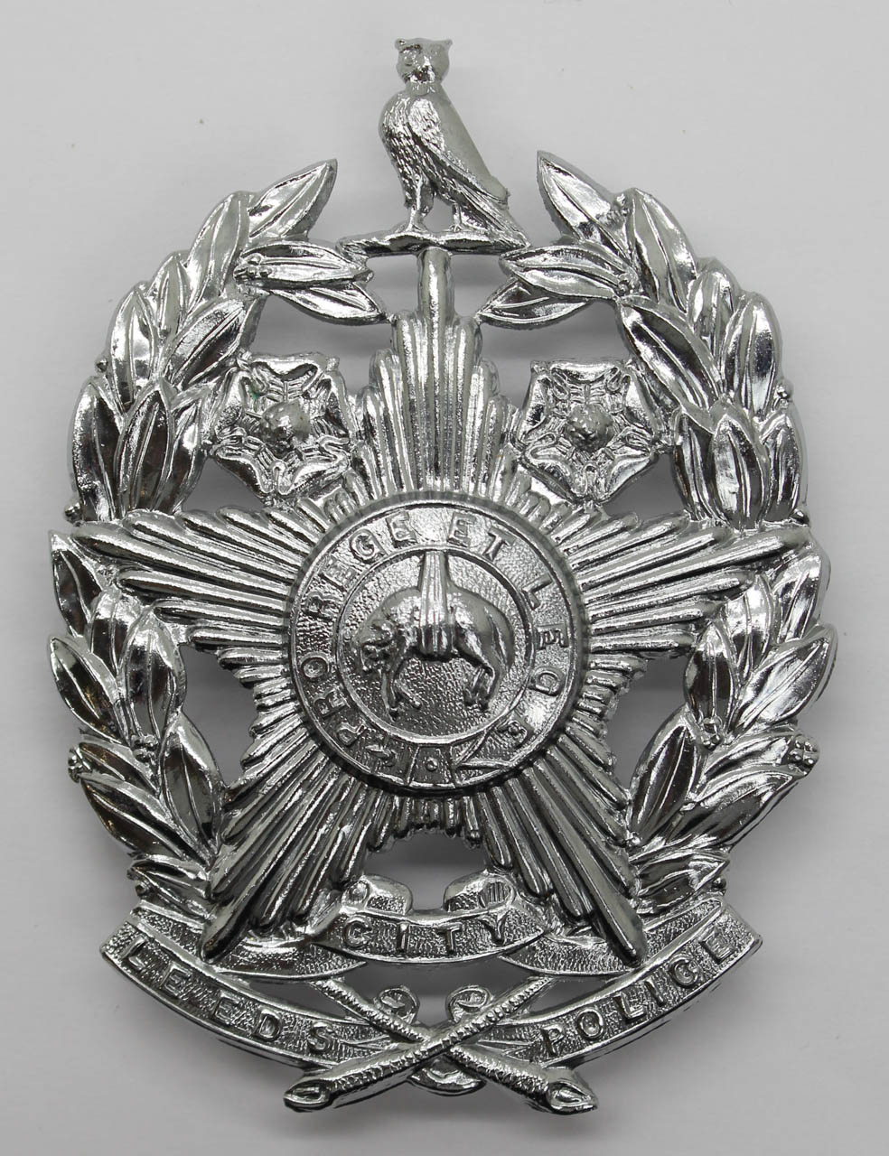 Leeds City Police Helmet Plate (chrome)