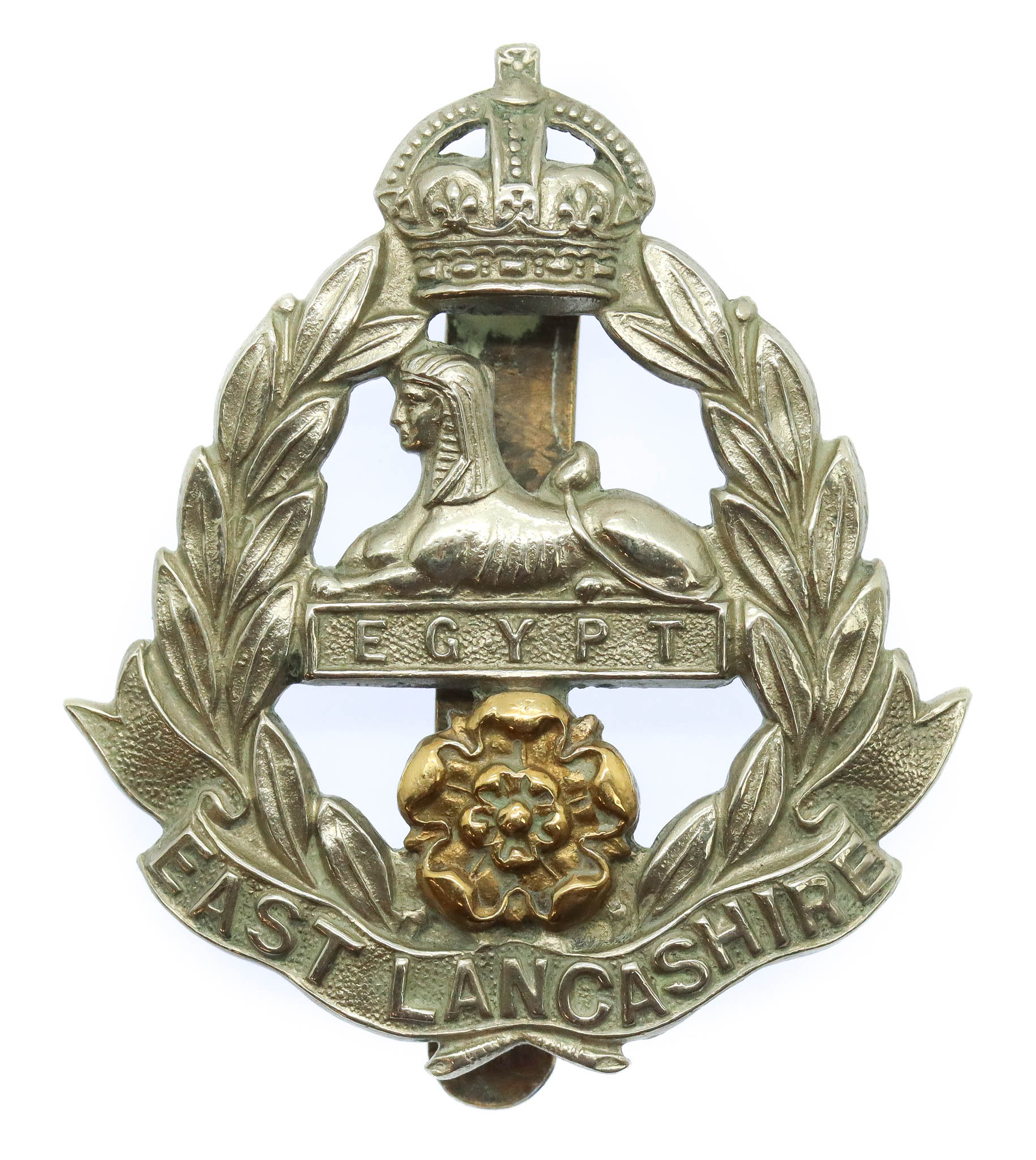 East Lancashire Regiment Cap Badge - King's Crown