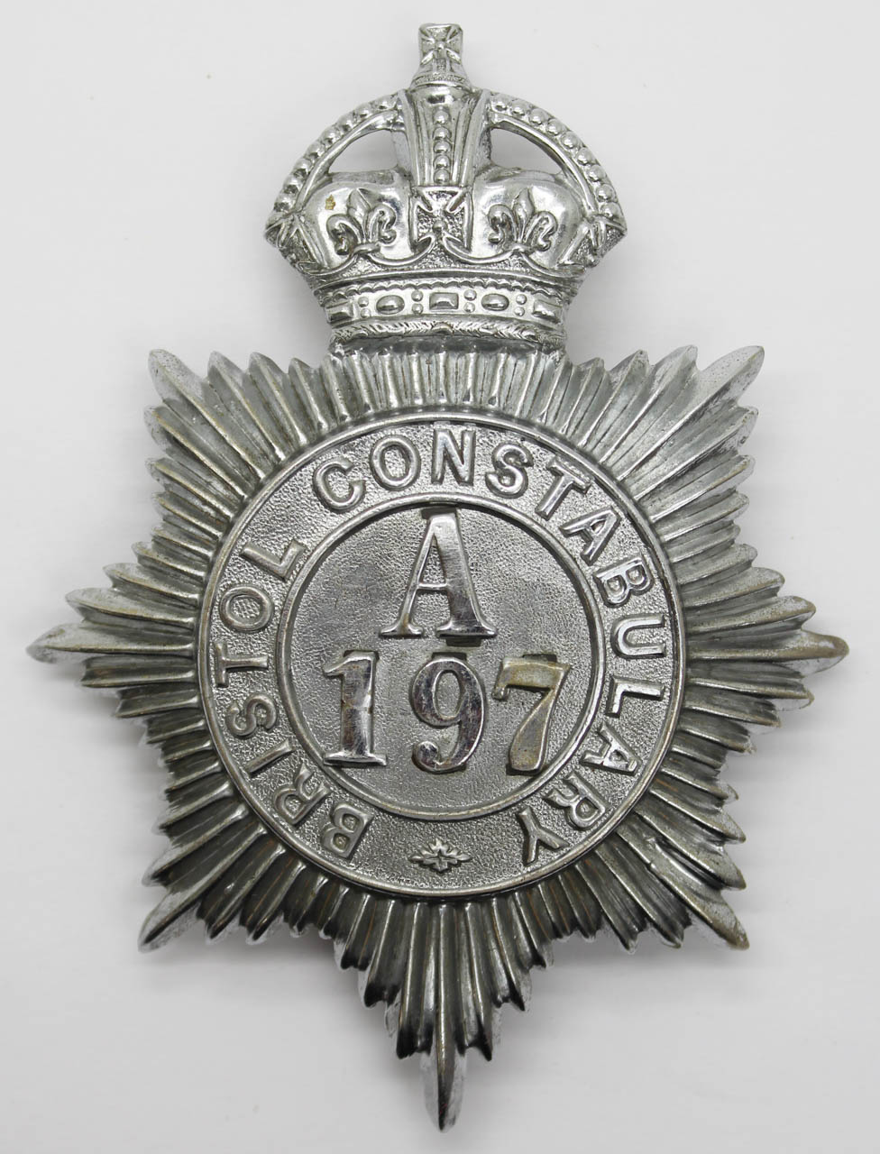 Bristol Constabulary Helmet Plate - King's Crown (A 197)