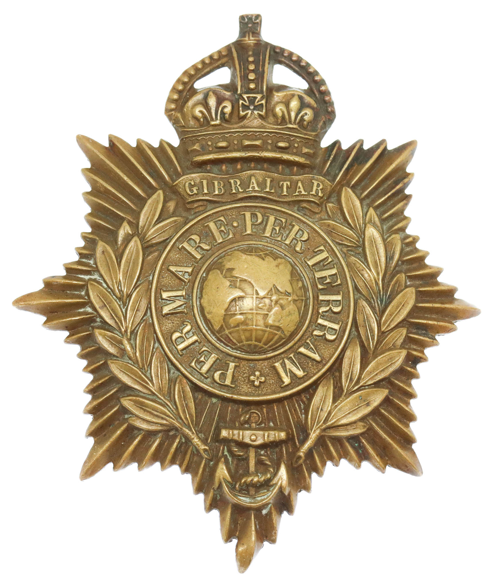 Royal Marines Helmet Plate - King's Crown