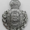 Guernsey Police Wreath Helmet Plate - King's Crown