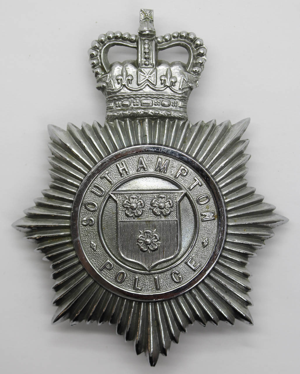 Southampton Police Helmet Plate - Queen's Crown