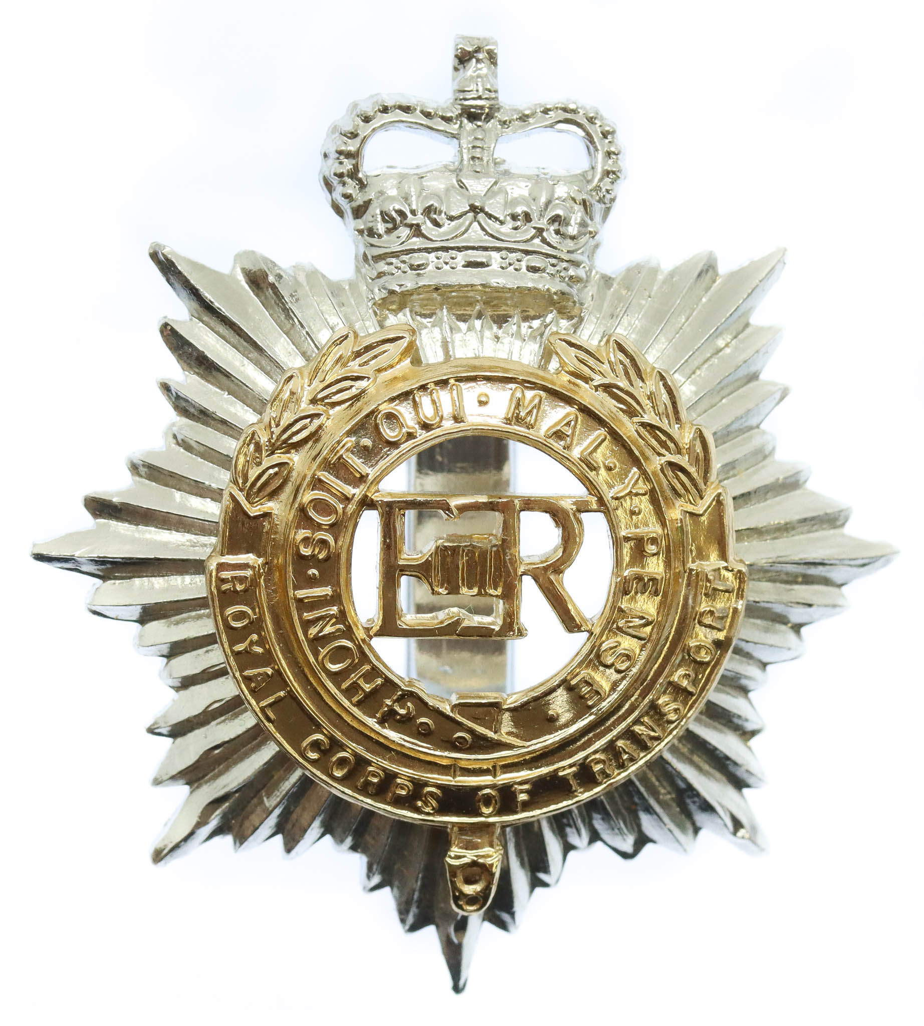 Royal Corps of Transport (R.C.T.) Anodised (Staybrite) Cap Badge
