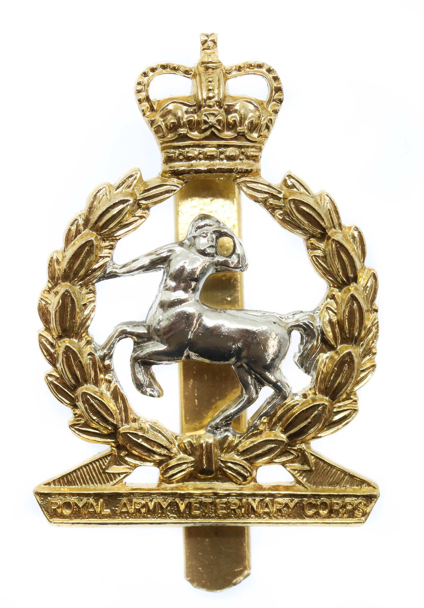 Royal Army Veterinary Corps (R.A.V.C.) Anodised (Staybrite) Cap Badge