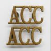 Pair of Army Catering Corps (A.C.C.) Shoulder Titles